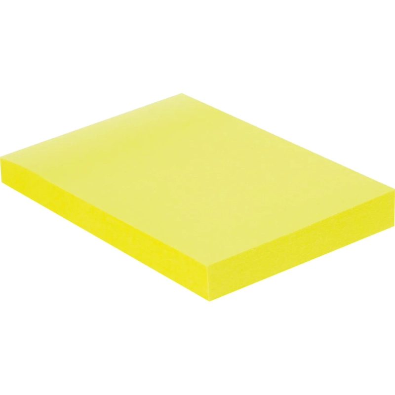 Стикеры с клеев. краем 76х51, неон, желтый  100л