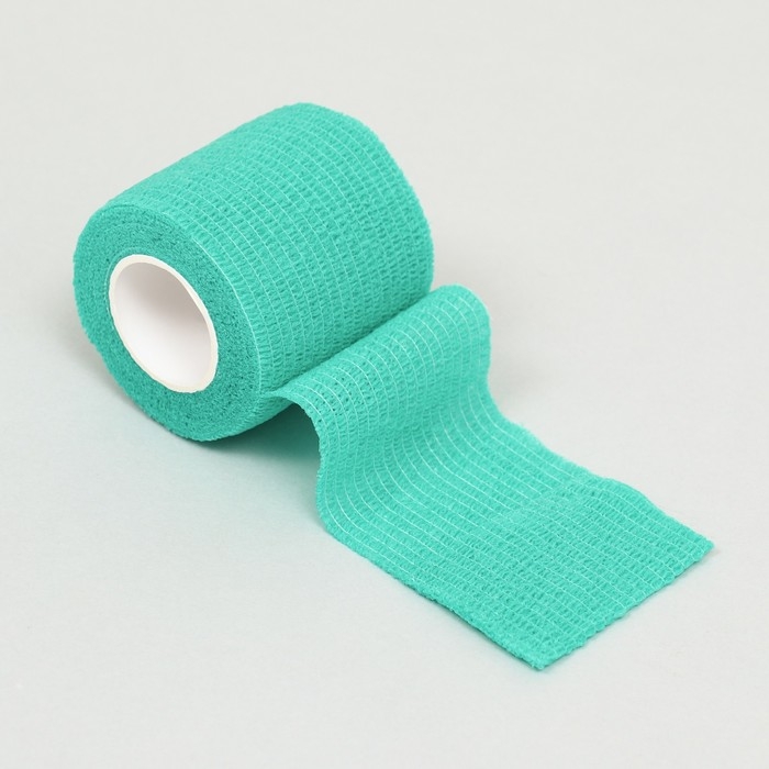 Бинт самофиксирующийся, 5 см, макс. растяжимость 4,5 м, зелёный Бинт самофиксирующийся, 5 см, макс. растяжимость 4,5 м, зелёный