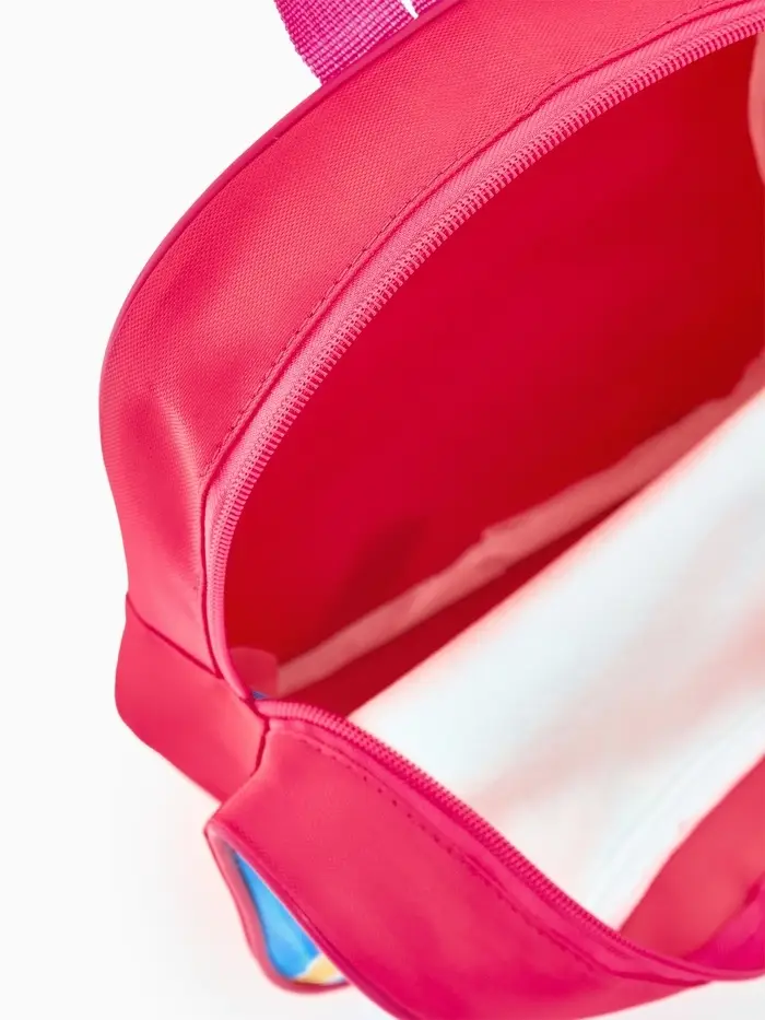 Рюкзак детский 20,5*9*24, отд на молнии, единорог ярко-розовый