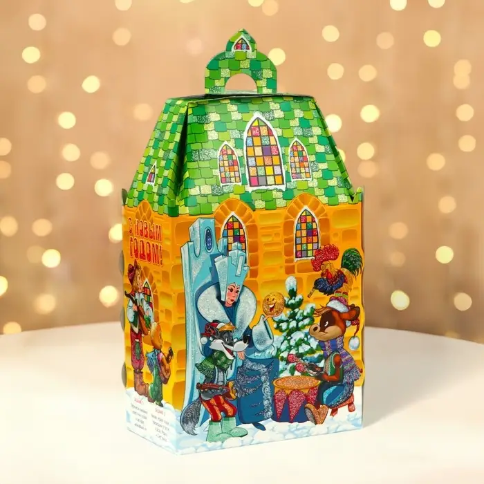 Подарочная коробка новогодняя Замок малый Время сказок 14.6×8.2×32 см Подарочная коробка новогодняя Замок малый Время сказок 14.6×8.2×32 см