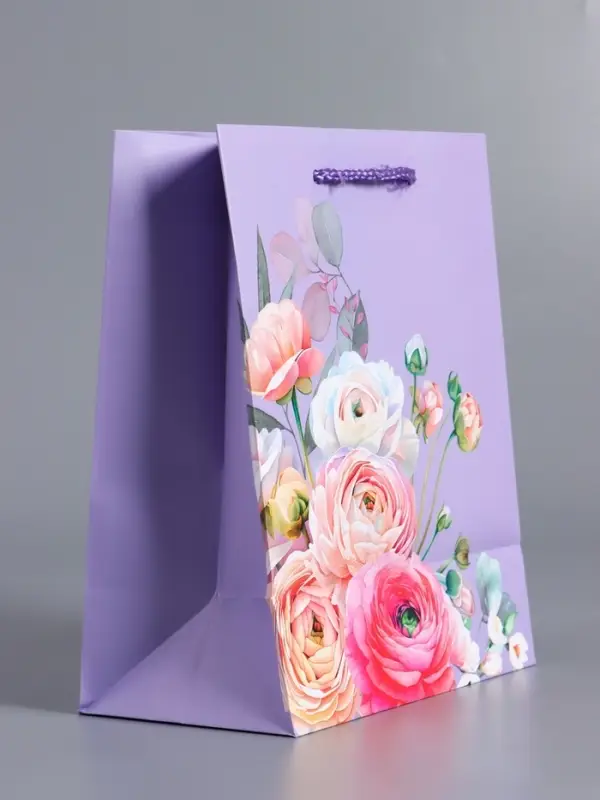 Пакет подарочный "Нежность без слов" ламинированный 18 х 22,3 х 10 см