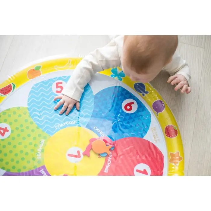 Акваковрик Крошка Я &laquo;Цветик&raquo; надувной, развивающий, водный коврик, 65&times;65 см