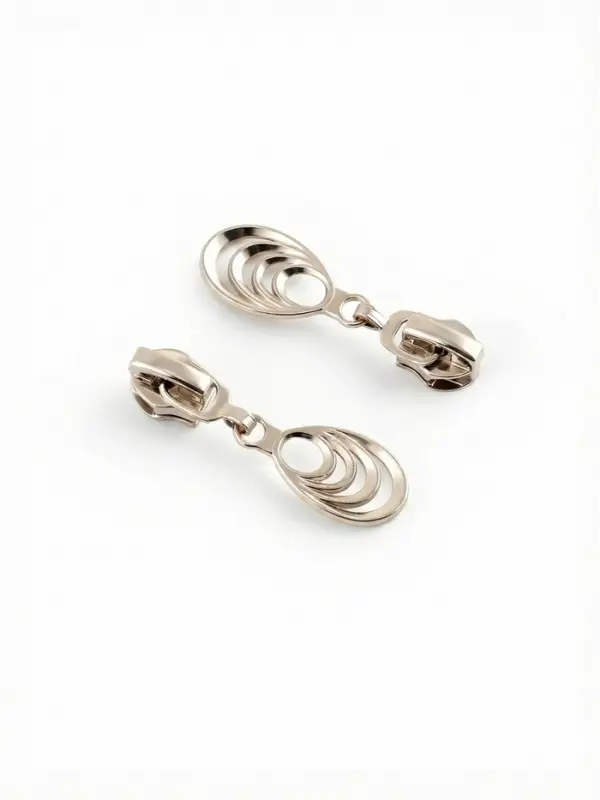 Бегунок для молнии &laquo;Спираль&raquo;, №7, &laquo;Звенья&raquo;, 10 шт., цвет никель