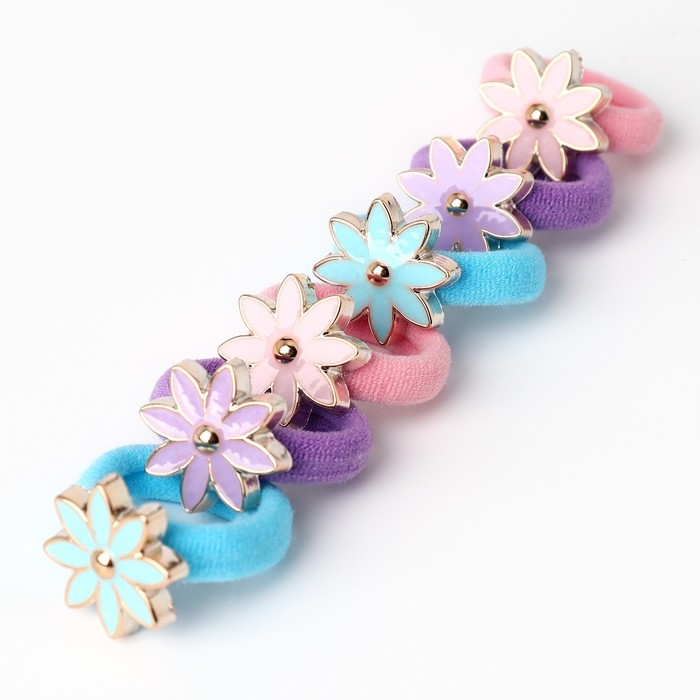 Резинки для волос «Самой нежной» 6 шт, 3.5 х 3.5 х 1 см Резинки для волос «Самой нежной» 6 шт, 3.5 х 3.5 х 1 см