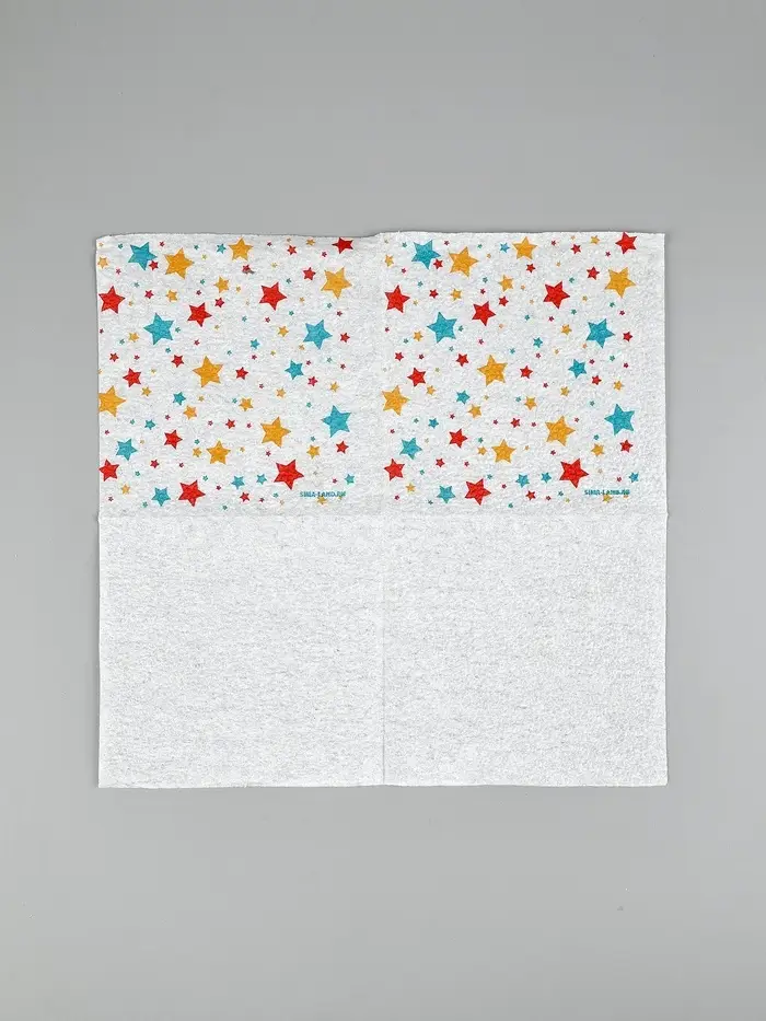Салфетки бумажные однослойные «Звезды», 24×24 см, 50 шт.