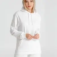 Толстовка с капюшоном унисекс Hoodie, белая, размер S