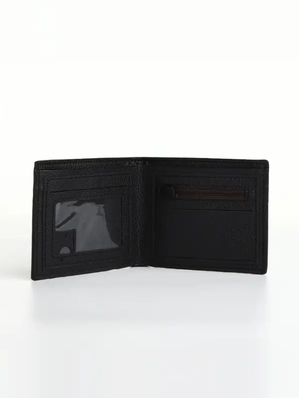 Портмоне мужское &laquo;Исам&raquo;, без застёжки, 3 отделения для карт, монет, купюр, чёрное
