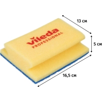 Губка Vileda Professional для ванной (синий абразив)13х16,5 см 535895