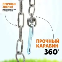 Цепь для привязи собак, 3 м, калибр 5&times;36 мм, черная