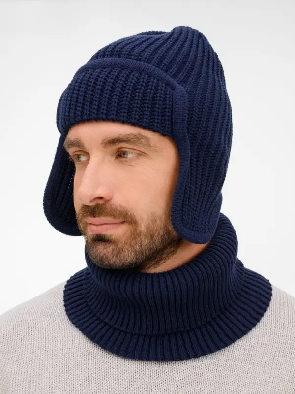 Шапка-ушанка Catch Match, темно-синяя Шапка-ушанка Catch Match, темно-синяя