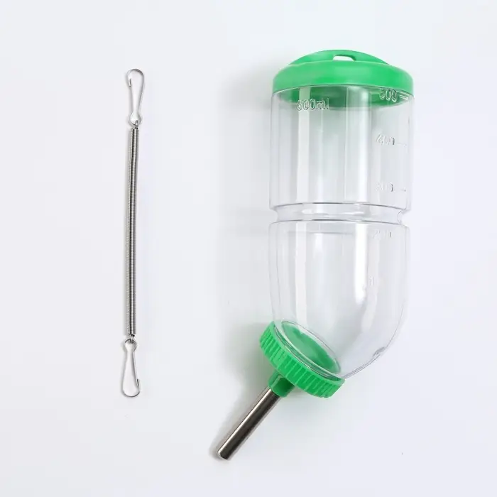 Поилка для грызунов, 500 мл, 20.5&times;5 см, зелёная