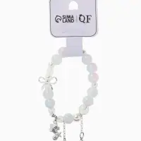 Браслет с подвесками &laquo;Сахарный. Звёздочка&raquo;, d=6 см, шар №10/8, розовый, голубой в серебре