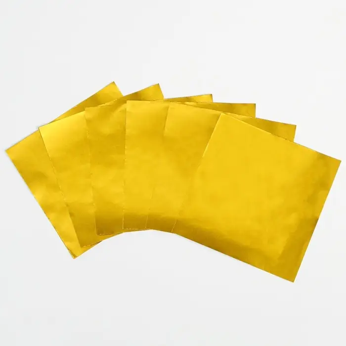 Фольга для конфет 10&times;10 см 100 шт., золотой