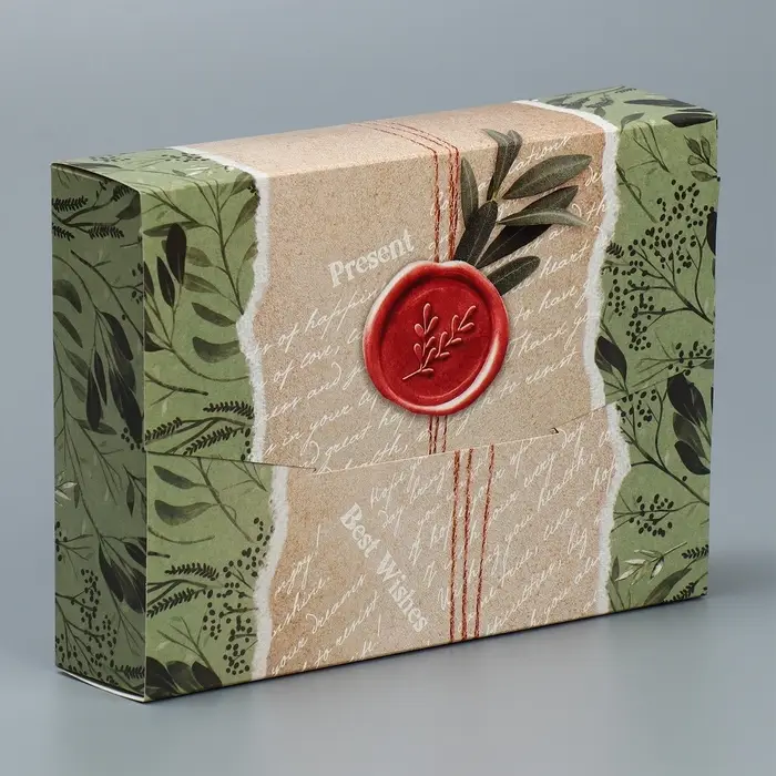 Коробка подарочная складная конверт, упаковка, «Эко», 22 х 16 х 5 см