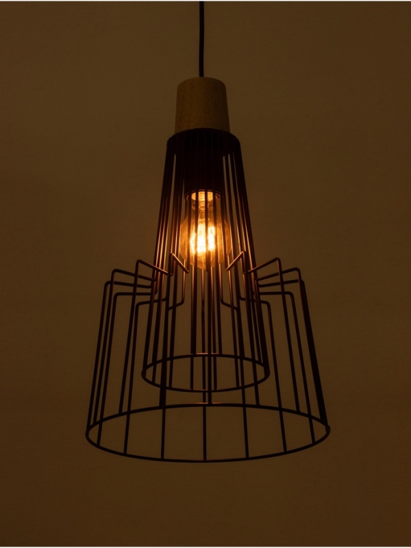 Светильник Светильник "Крит" 1х40Вт Е27 черный/коричневый 25х25х37(137)см