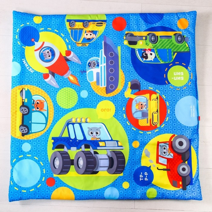 Развивающий коврик с дугами «Транспорт», 85х85 см, Крошка Я Развивающий коврик с дугами «Транспорт», 85х85 см, Крошка Я