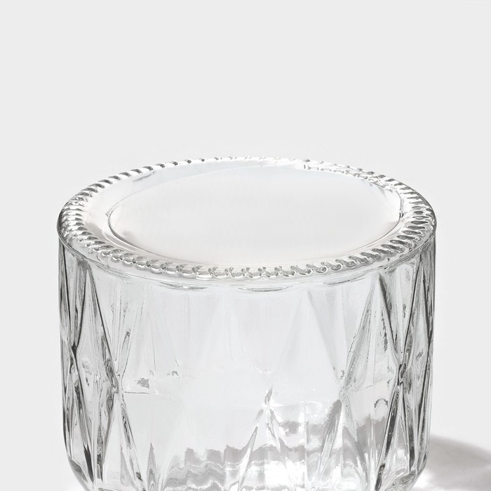 Банка стеклянная для сыпучих продуктов с керамической крышкой Доляна &laquo;Голубки&raquo;, 500 мл, 11&times;17 см