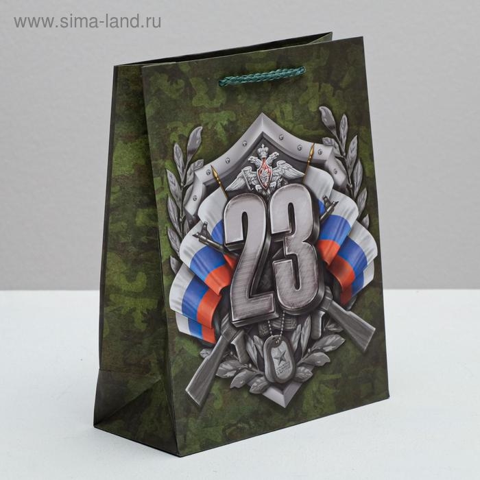 Пакет подарочный ламинированный вертикальный, упаковка, «Настоящий Защитник!», MS 18 х 23 х 10 см Пакет подарочный ламинированный вертикальный, упаковка, «Настоящий Защитник!», MS 18 х 23 х 10 см