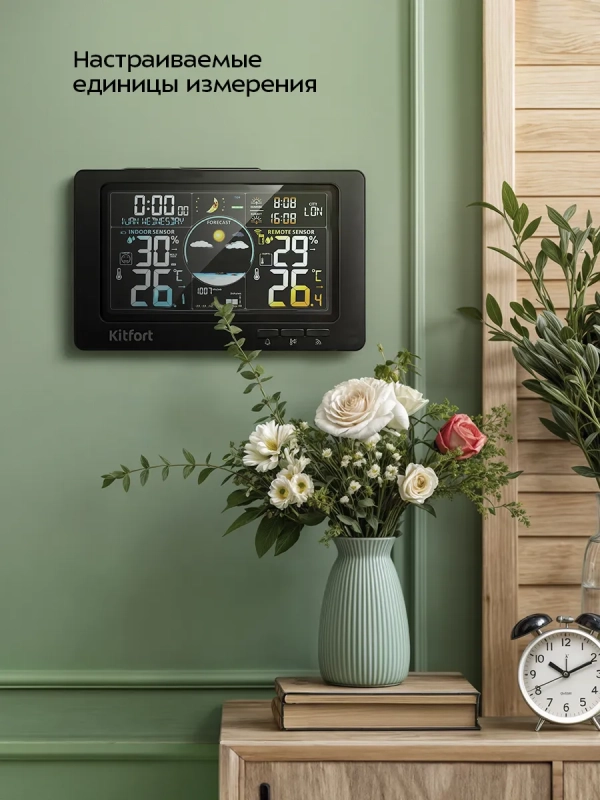 Метеостанция домашняя погодная станция часы КТ-3735