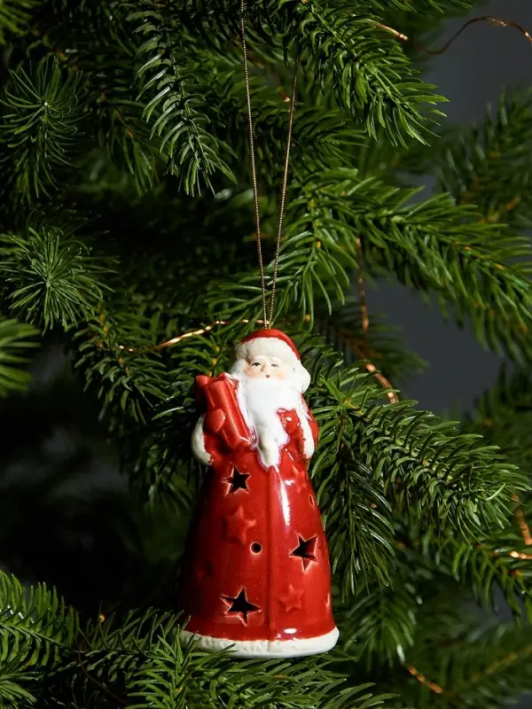 Светодиодная подвеска &laquo;Дед Мороз&raquo;, 9.6&times;5.1&times;5.1 см, 1 LED, от батареек LR44&times;3, свечение тёплое белое