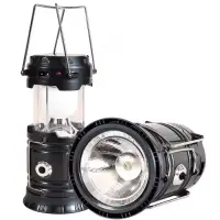Фонарь кемпинговый аккумуляторный &laquo;Мастер К&raquo;, 1800 мАч, 7 LED, солнечная батарея, чёрный