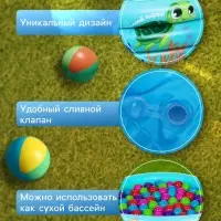 Бассейн надувной &laquo;На волне: Морской мир&raquo;, 146&times;25 см, с надувным дном