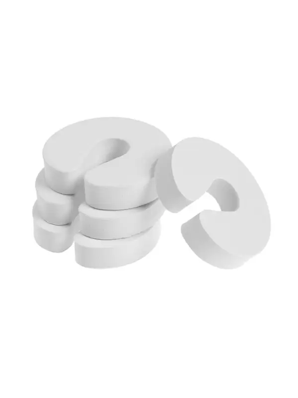 Ограничитель-стоппер для двери ТУНДРА, d=9.8 см, цвет белый, 4 шт