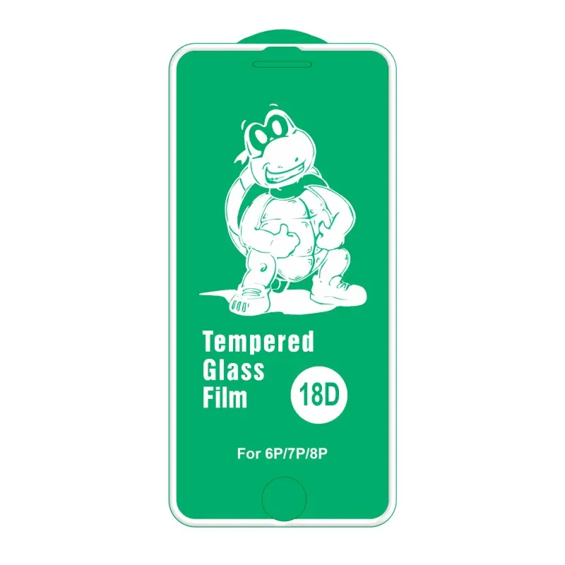 Защитное стекло для iPhone 7/8 Plus 18D усиленные края без упаковки белое