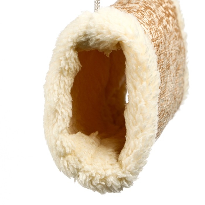 Подвесной меховой туннель для грызунов, 19 х 12 х 13 см, бежевый Подвесной меховой туннель для грызунов, 19 х 12 х 13 см, бежевый