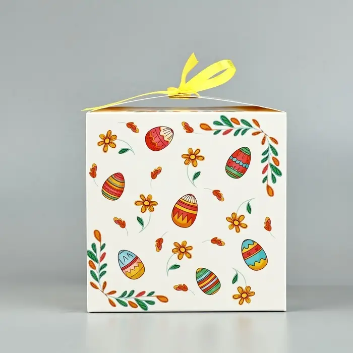 Коробка складная на Пасху «Пасхальная», 12 х 12 х 12 см