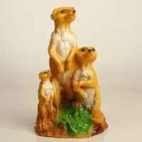 Садовая фигура из гипса &laquo;Сурикаты&raquo;, 36.5&times;14&times;22 см