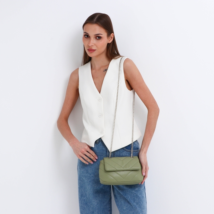 Сумка-мессенджер на магните, цвет зелёный Сумка-мессенджер на магните, цвет зелёный