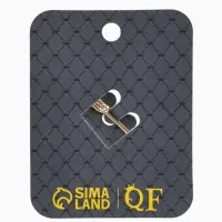 Булавка &laquo;Бабочка&raquo;, 5 см, белая в золоте