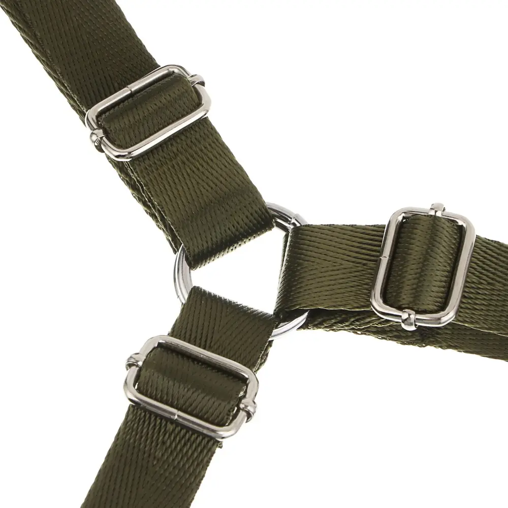 Шлейка для животных тм VETTA, нейлон, хаки/беж, обхват шеи 35-50см, обхват груди 45-55см, размер M