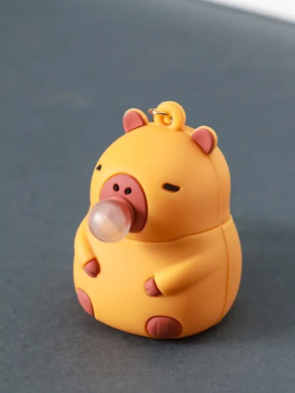 Брелок для ключей на кольце с карабином «Капибара - антистресс», надувает пузырь, резина, 5×4.7×6.5 см Брелок для ключей на кольце с карабином «Капибара - антистресс», надувает пузырь, резина, 5×4.7×6.5 см