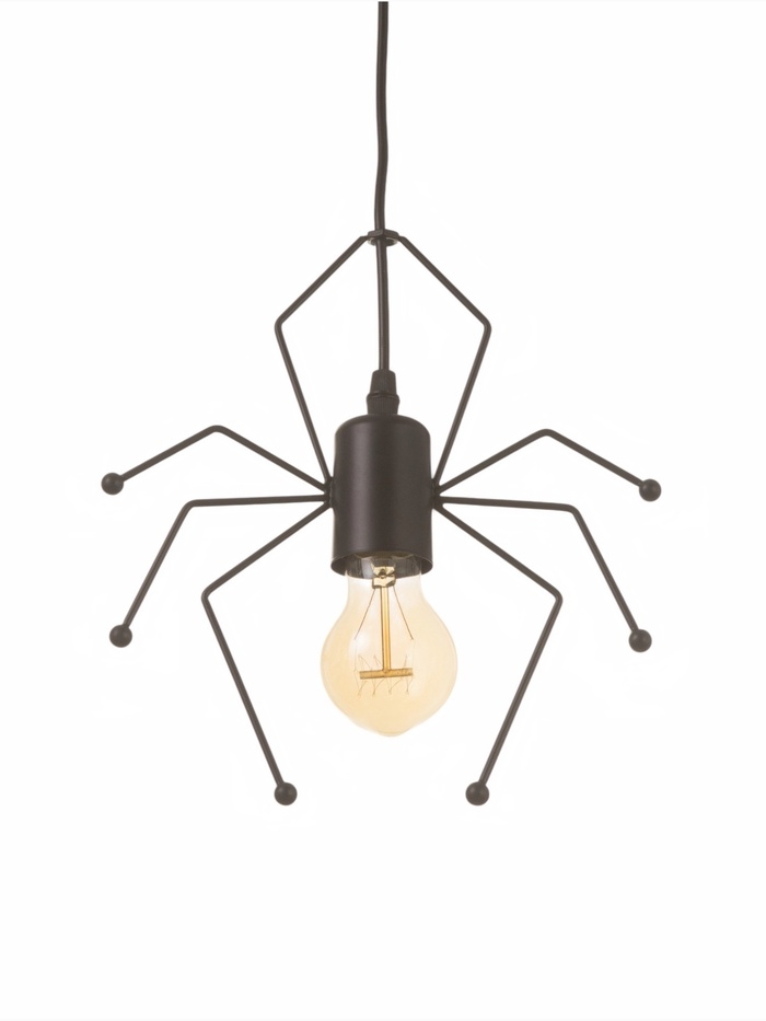 Светильник Spider 1х40Вт Е27 черный 20х20х8см