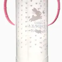 Бутылочка для кормления M&B &laquo;Доченька&raquo;, классическое горло, с ручками, от 3 мес., 250 мл., розовый