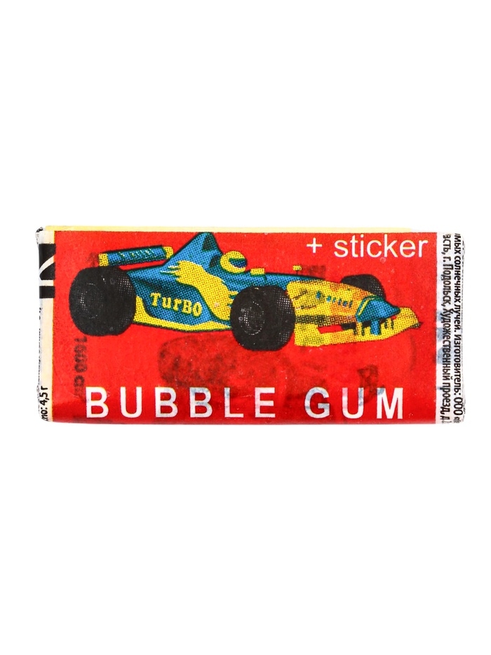 Жевательная резинка Turbosport racing, дыня, апельсин, яблоко, персик, 50*4,5 г