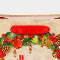 Пакет подарочный новогодний ламинированный &laquo;Венок&raquo;,18&times;23&times;10 см