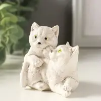Фигурка гипс &laquo;Пара кошечек&raquo;, 9&times;7&times;5 см, серо-коричневый