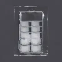 Верхние формы для наращивания в контейнере, 100 шт., мягкий квадрат, прозрачные