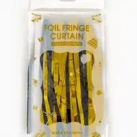 Занавес для фотозоны чёрно-золотой, полоса 152*25 см