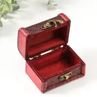 Шкатулка для украшений &laquo;Сундучок. Цветочная&raquo;, дерево, 6&times;8.8&times;5.5 см