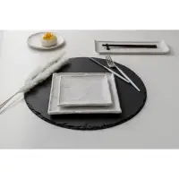 Блюдо для подачи Magistro Slate, 21&times;1.6 см, фарфор, белое