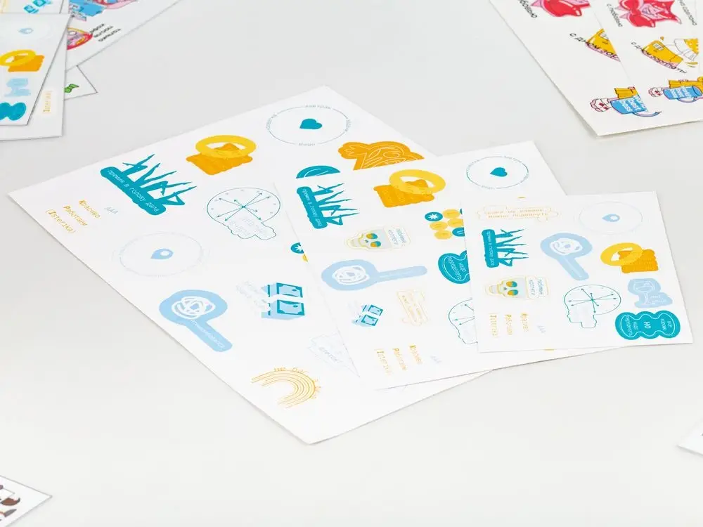 Наклейки из ПВХ Sticker Pack на заказ, L