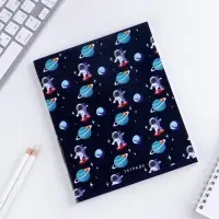 Тетрадь в клетку, 48 л., А5, на скрепке, блок №1 «Космос» МИКС Тетрадь в клетку, 48 л., А5, на скрепке, блок №1 «Космос» МИКС