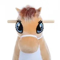 Качалка &laquo;Лошадка: Звёздочка&raquo;, музыкальная, бежевая, цвет звёзд МИКС