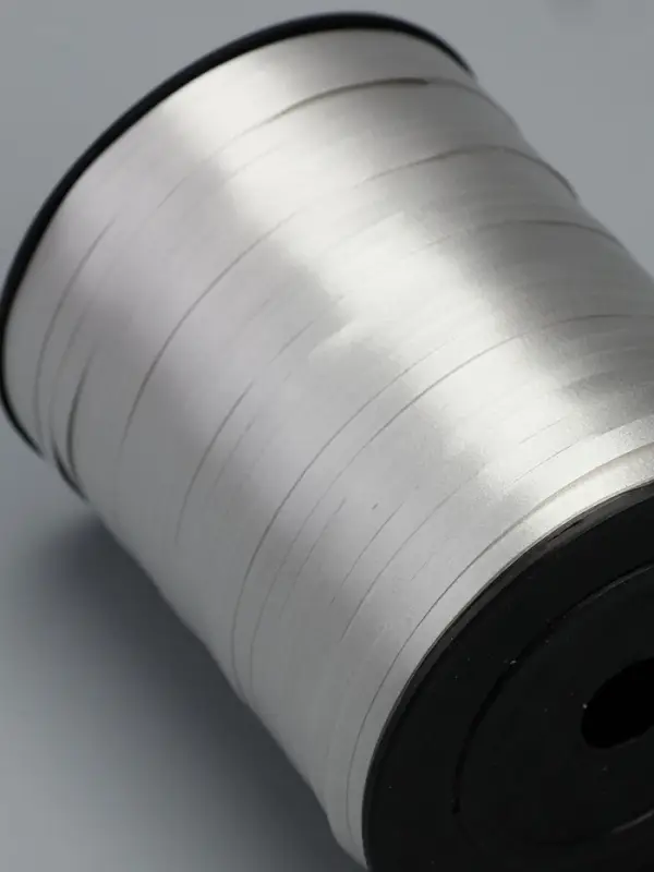 Лента для декора и подарков, серебристый, 0,5 см х 500 м