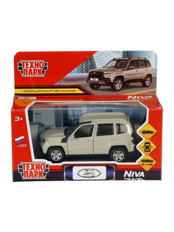 Машина металлическая «Lada Niva Travel»,12 см, бежевая NIVATRAVEL-12-BG