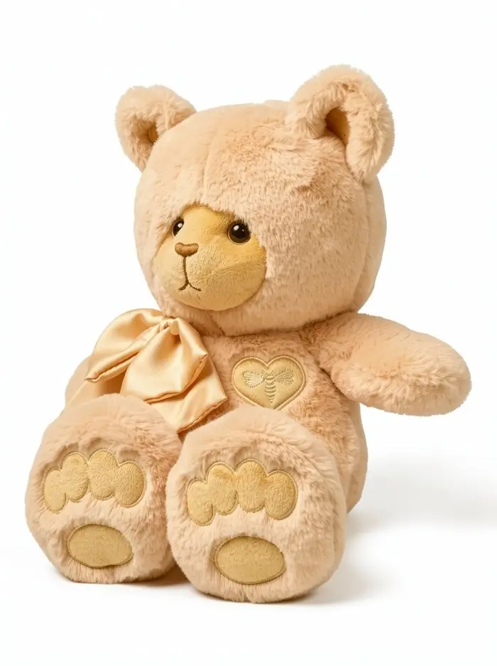 Мягкая игрушка "Медведь Глэм, с бантом", цвет карамельный, 25 см МГлэм/25/54-1